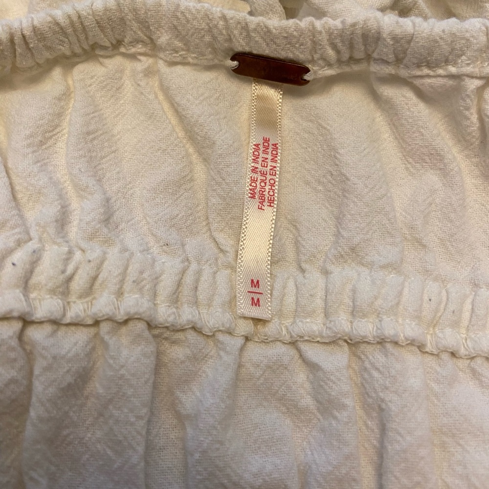 Free People Cream Wide-Leg Jumpsuit - Picture 6 of 7
